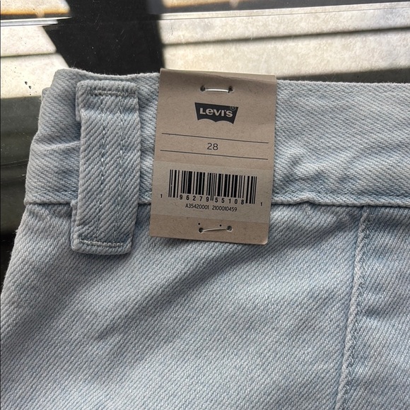 NWT Levi’s Mini High Waist jeans skirt Light Blue Denim size 28 - Picture 10 of 13